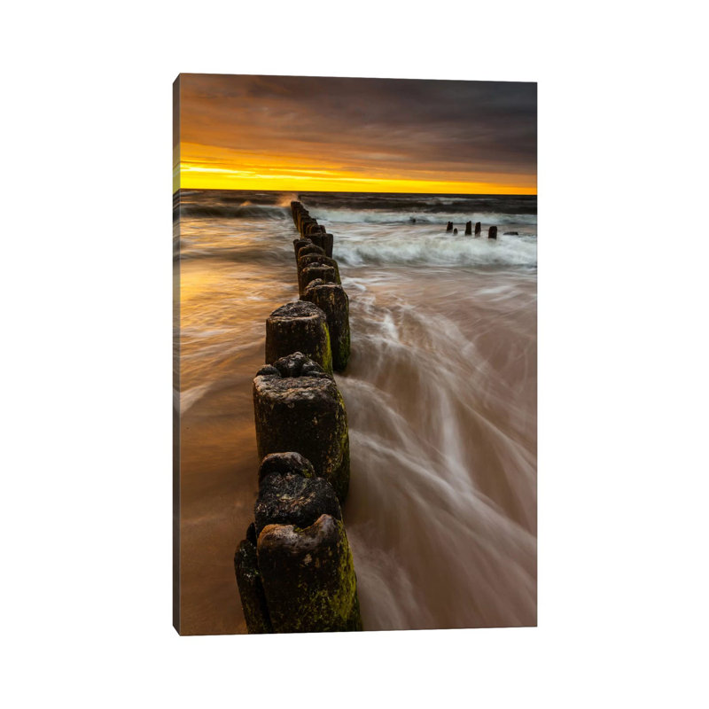 Poland, Baltic Sea, Dziwnow, Sunset II by Mikolaj Gospodarek - Wrapped Canvas Print, 101.6 cm H x 66.04 cm W x 1.91 cm D