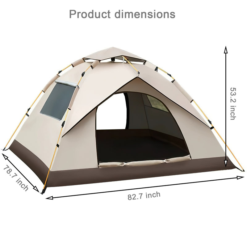 Tente de camping automatique pour 4 personnes