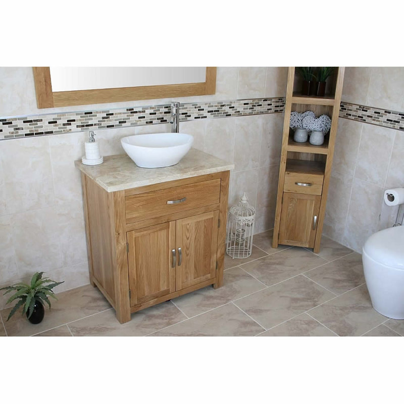 Deltoro 751mm Single Bathroom Vanity with Vessel Ceramic Basin
