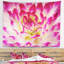 Tapisserie florale à pétales de fleurs mauves et blanches-28487936
