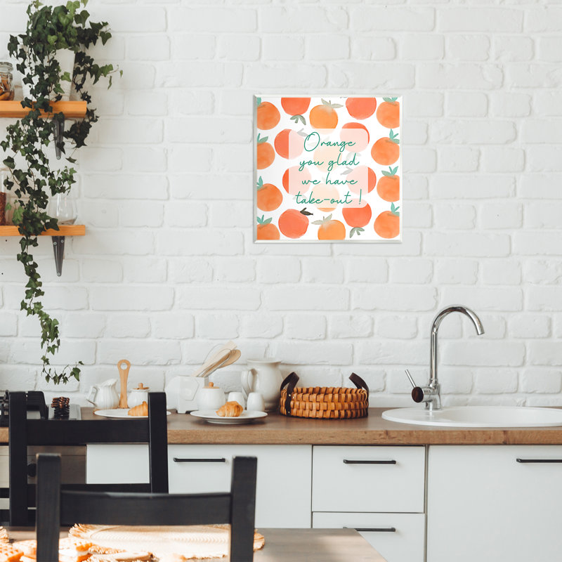 Plaque murale orange «You Glad» par Emily Navas