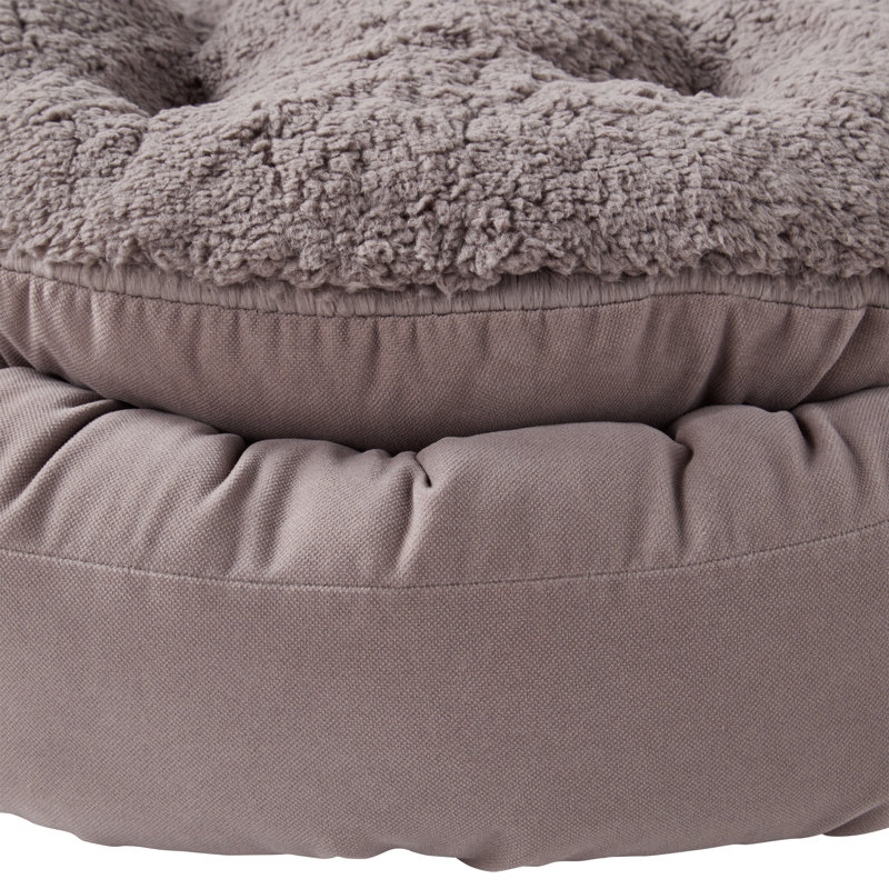 Lit pour chien Chamari Donut, Petit (l 24 po x P 24 po x H 8 po), Gris