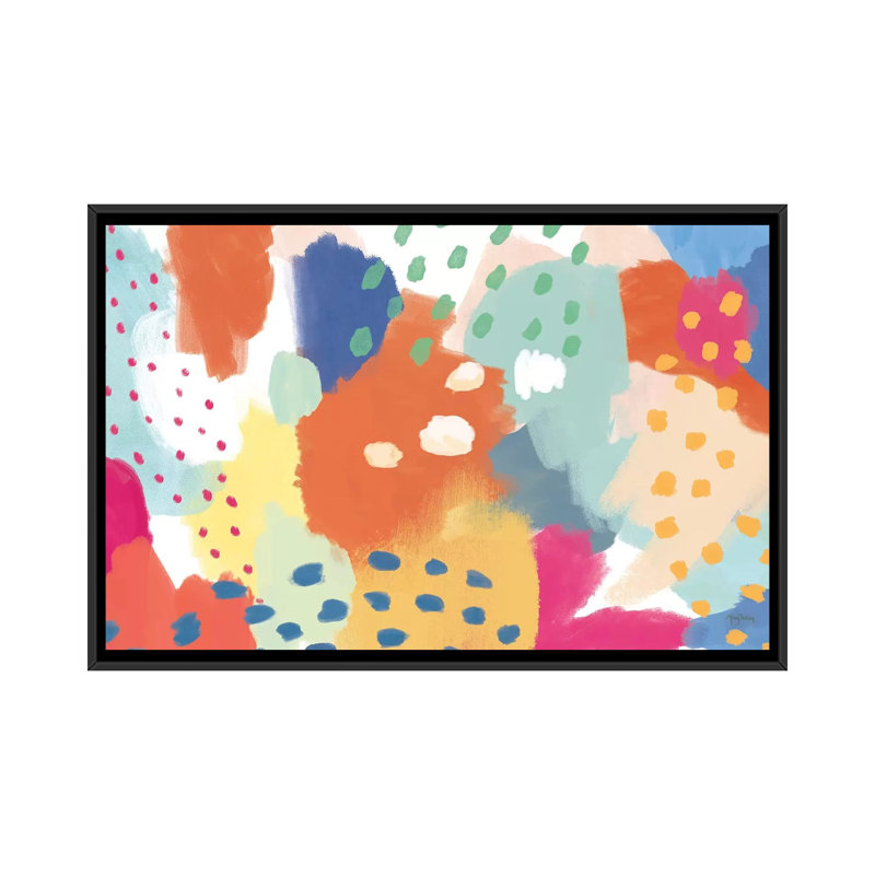«Bright Life II», reproduction sur toile, H 18 po x l 26 po x P 1,5 po, Toile avec cadre noir, Pas de tapis
