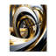 Horloge murale surdimensionnée en liquide liquide noir et blanc tourbillonnant dimension I-99635921