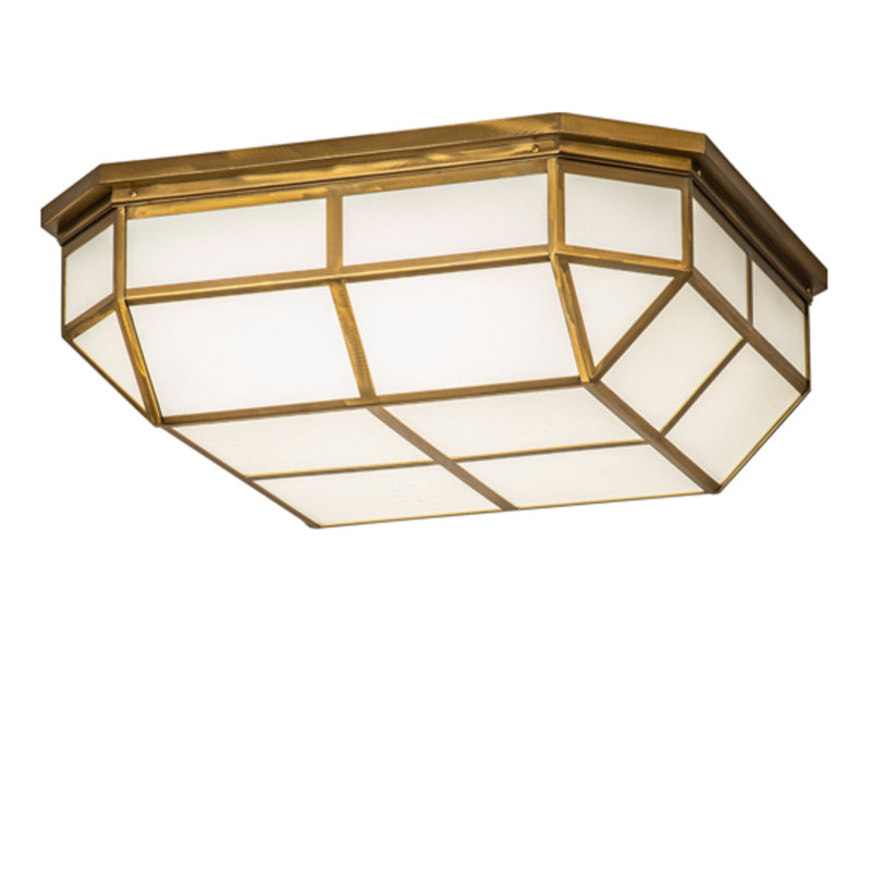 Gibbon LED Flush Mount, Gold Matte, 8.5" H x 30.5" W x 25.5" D