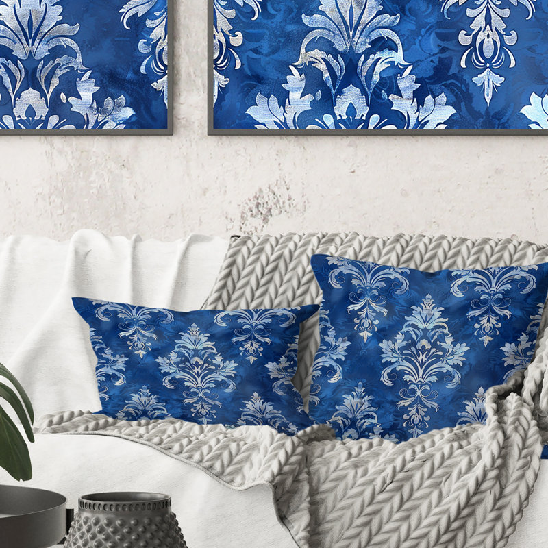 Coussin décoratif damassé Glamour - Glam, H 18 po x l 18 po