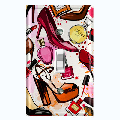 Patterned 1 - Gang Toggle Light Switch Standard Wall Plate