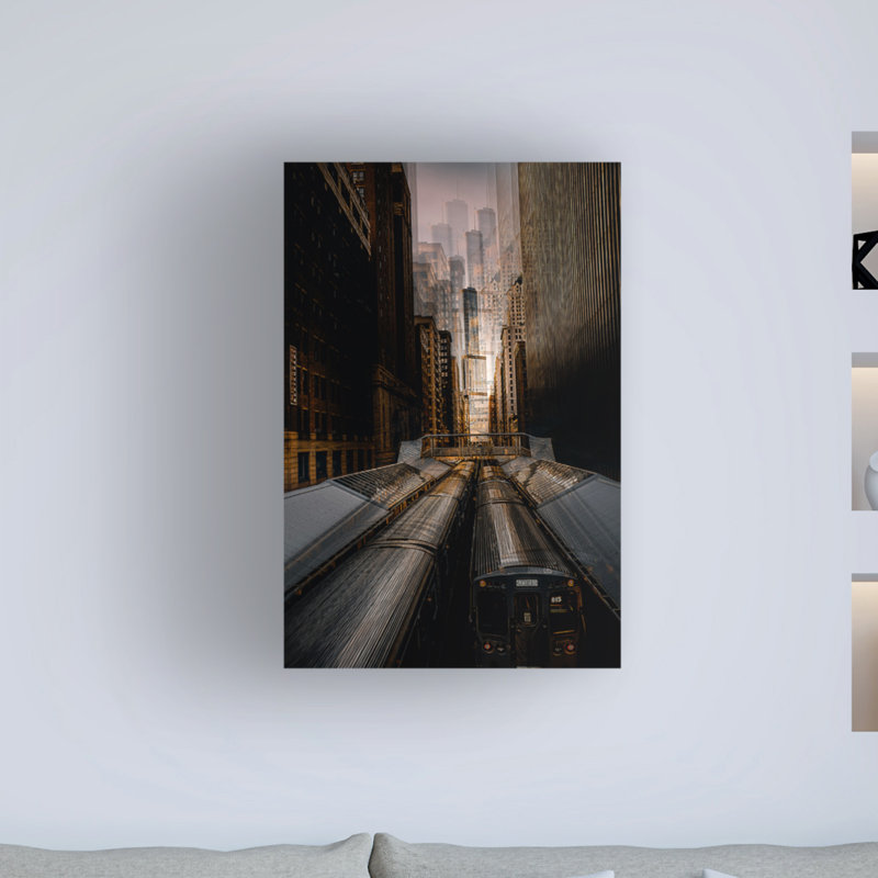 «Chicago Station 2» par Carmine Chiriaco, reproduction de photo sur toile tendue, H 32 po x l 22 po x P 2 po