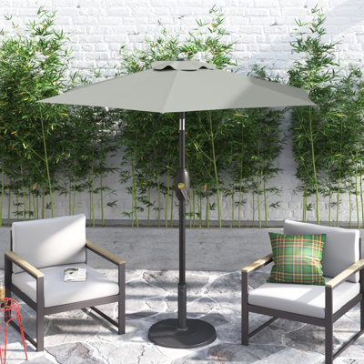 Auman 90" Market Umbrella with Crank Lift