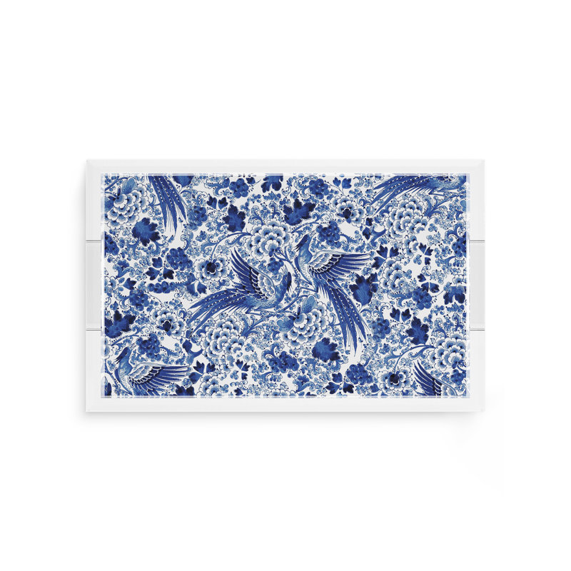 Royal Delft Inspiration Acrylic Rectangle Decorative Tray, 12.5"W x 7.75"D x 2"H
