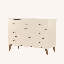 Austin 5-drawer Dresser, White/natural-1136919746