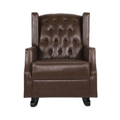 Rocking Chair Nursery, Rocker Chair With Wingback, Frame Armchair With Arm For Nursery, Living Room, Bedroom by Latitude Run