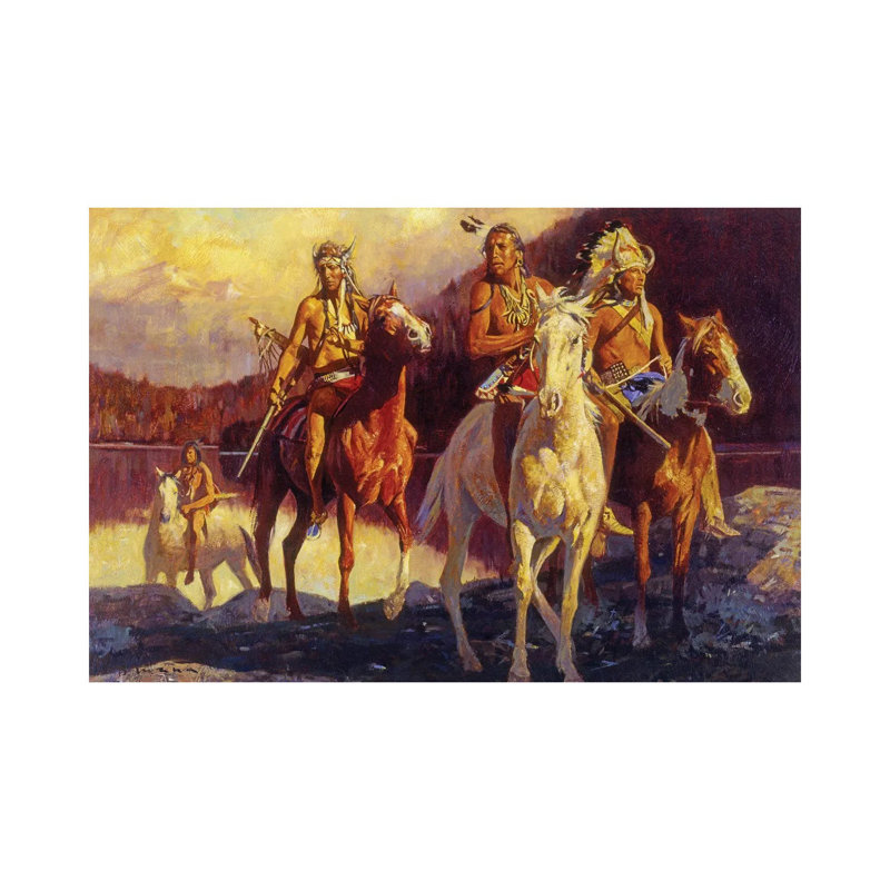 «Ancestral Territory» par David Mann - peinture sur toile tendue, H 18 po x l 26 po x P 1,5 po