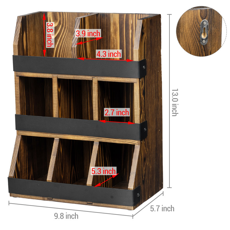 MyGift Wall Mounted 3 Tier Tea Bag And Cup Storage Rack | Wayfair