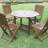 Ponce 4 - Person Acacia Wood Patio Dining Set with