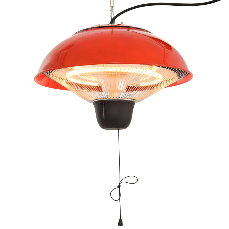Outsunny Heater 1500W Electric Aluminium Ceiling Hanging Garden Light Lamp