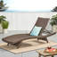 Chaise longue d'extérieur - Pe avec structure en aluminium, détails faits à la main, profondeur 79,25 po x l 27,04 po, hauteur 15,19 po, sans assemblage, fabriqué à la main, assemblage, P l