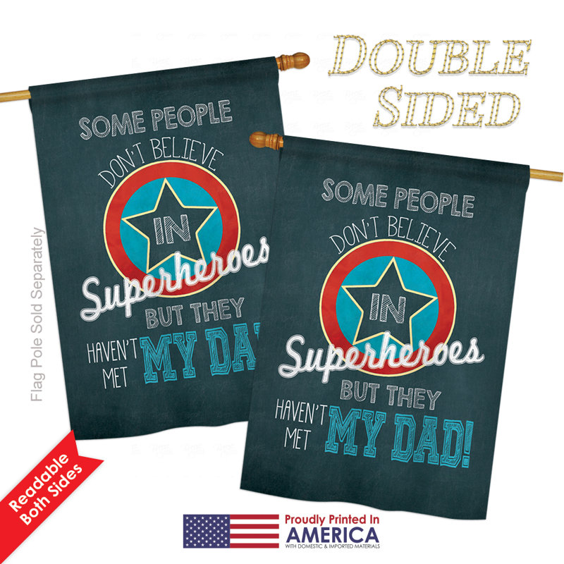 Double Sided Polyester Father's Day, 18.5" H x 13" W