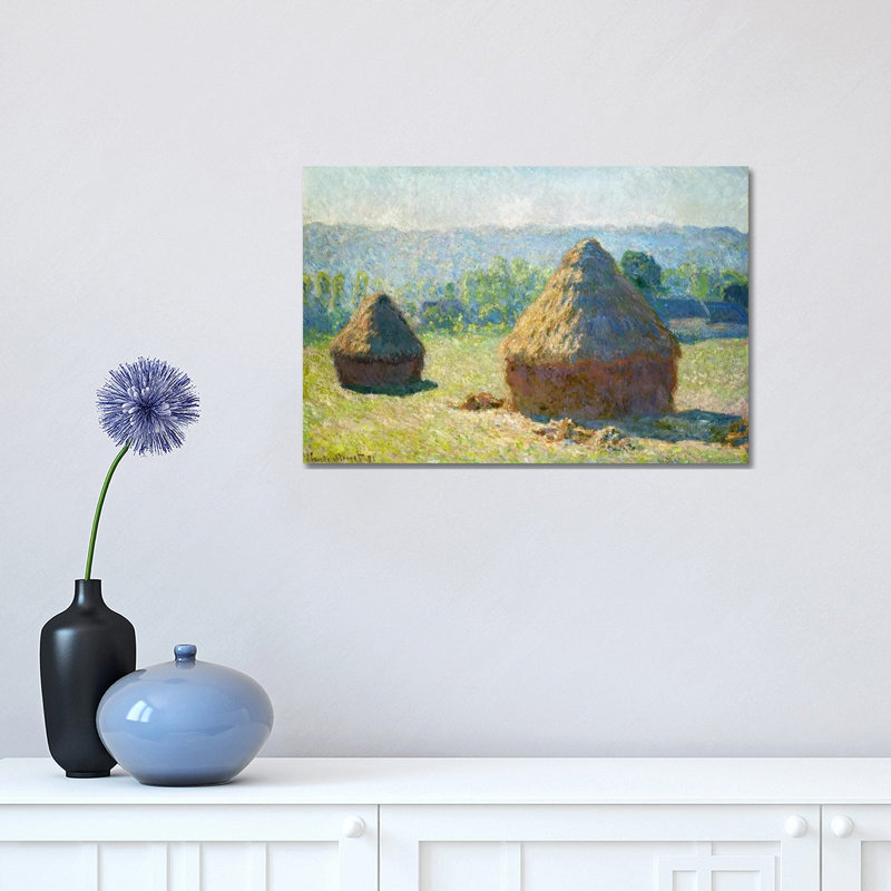 Haystack - End Of The Summer by Claude Monet - Wrapped Canvas Painting