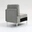 Module de siège modulaire sans accoudoirs, canapé modulaire en velours côtelé, fauteuil d'appoint modulaire sans accoudoirs avec coussin de dossier, gris-284298780