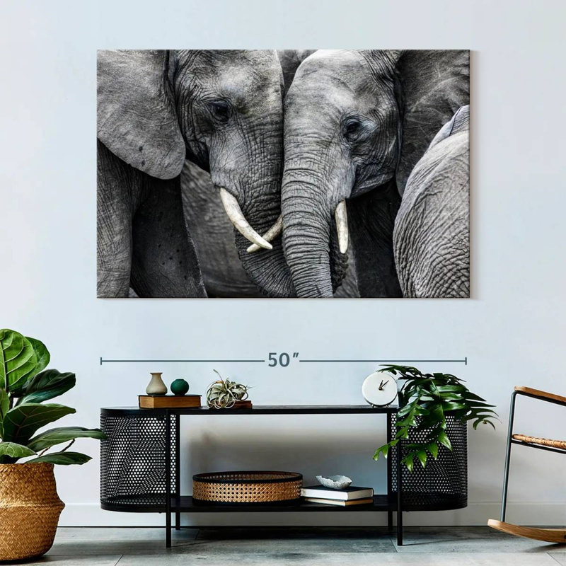 Brampt Sweet Elephants, 34" H x 51" W