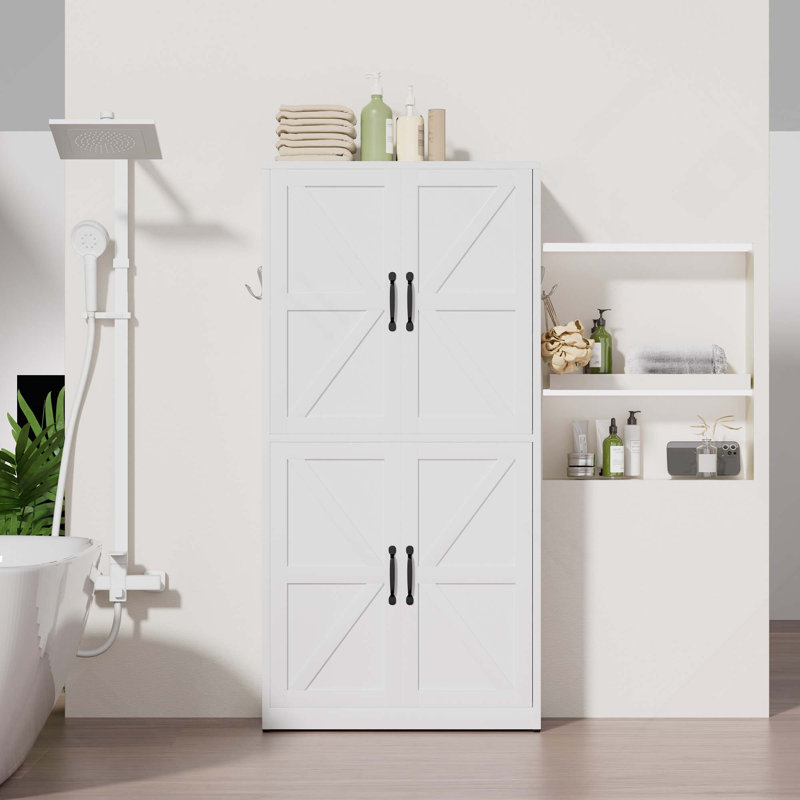 Armoire de rangement en acier avec tablettes réglables pour la cuisine, la salle de bain et le salon
