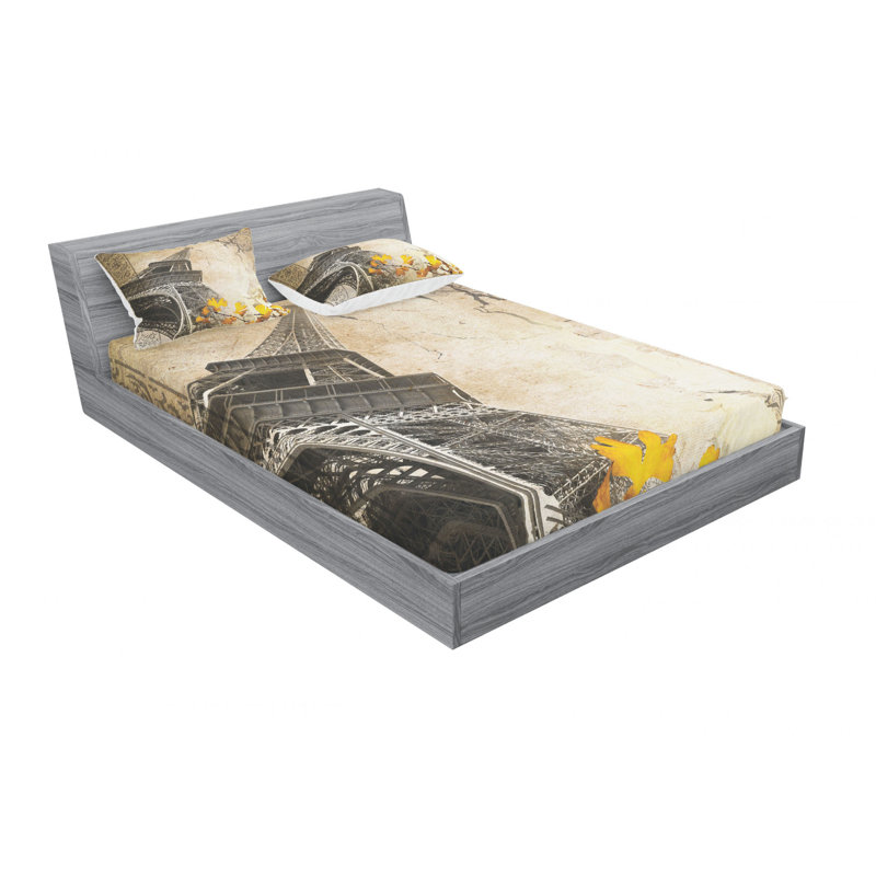 Microfiber Sheet Set, Queen Sheet Set with Fitted Sheet
