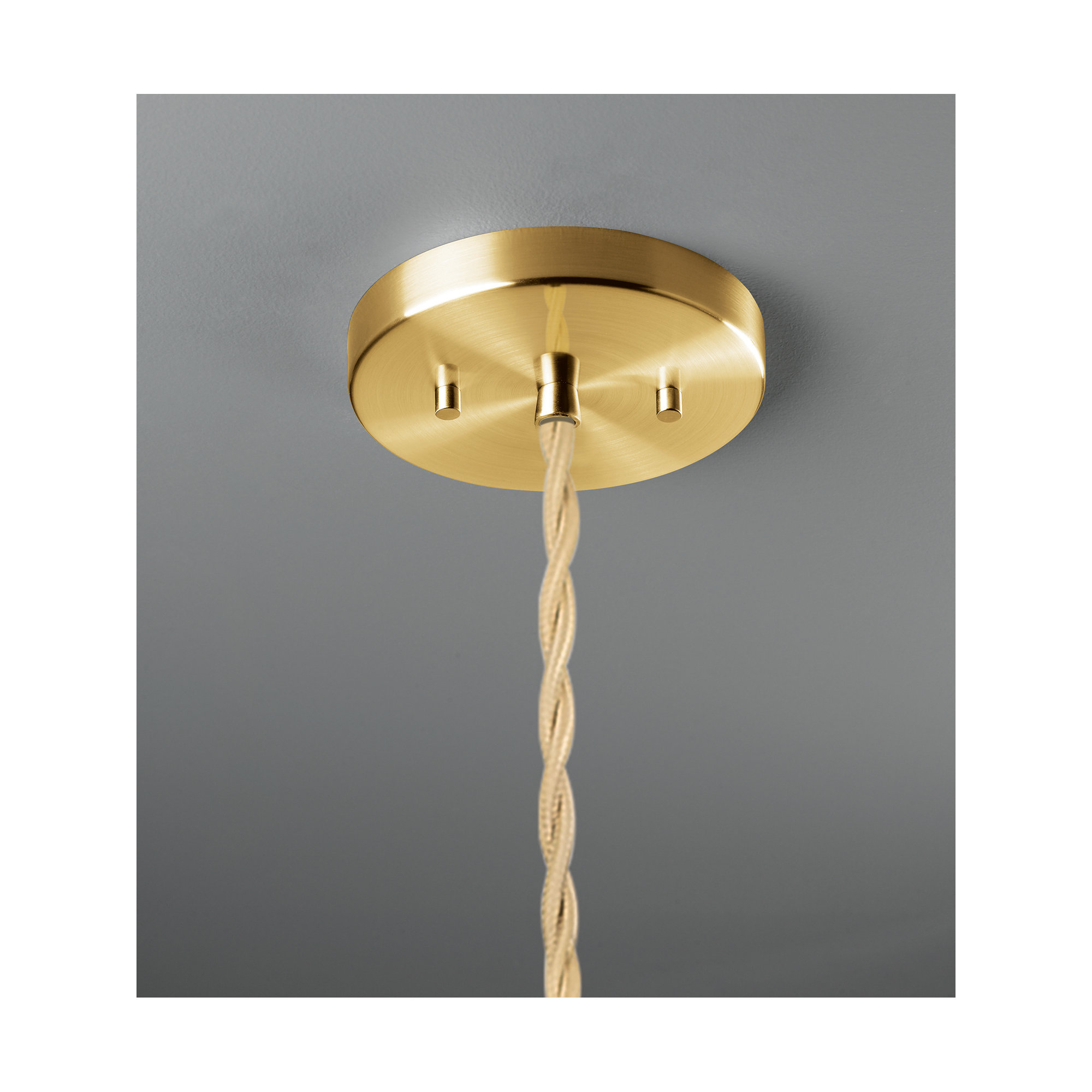 Fallon Ceramic Dimmable Pendant, Midnight Sky/Matte White, 5.75" H x 11.5" W x 11.5" D, Antique Brass