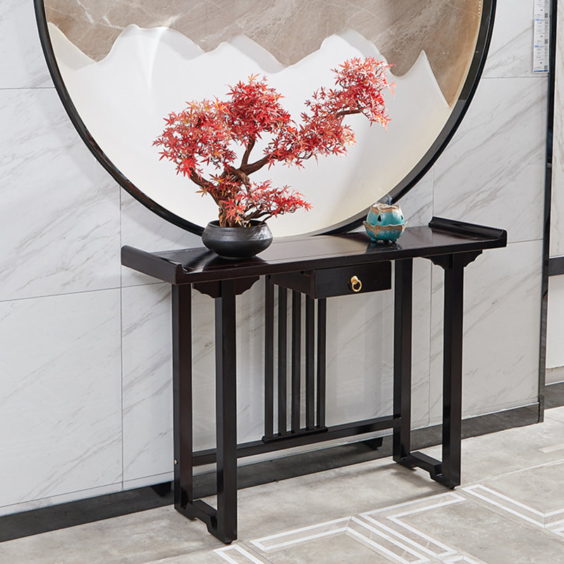 Table de véranda entièrement en bois massif de style français., H 31,5 po x l 47,2 po x P 13,7 po