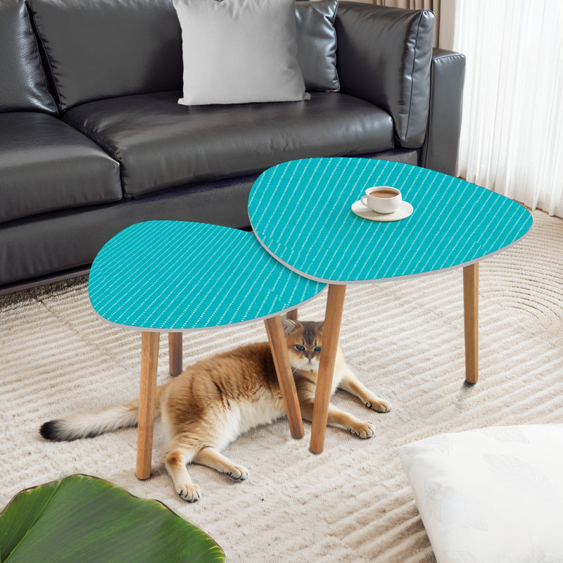 Ensemble de 2 tables basses gigognes Triangle