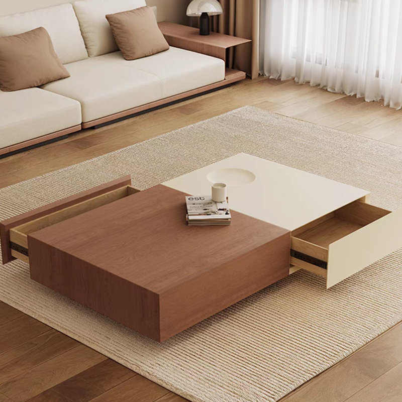 Table basse en rondins de bois, H 11,81 po x L 62,99 po x l 39,37 po