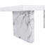 Table de salle à manger luxueuse en panneau de fibres à densité moyenne - un choix de luxe subtil pour votre maison. La table de salle à manger de cuisine blanche a des motifs et convient à 8 à 10 personnes-128748716