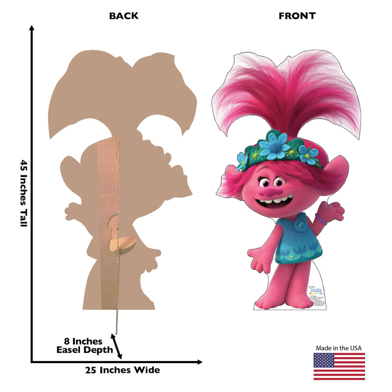 Poppy Trolls World Tour Life-Size Cardboard Standup