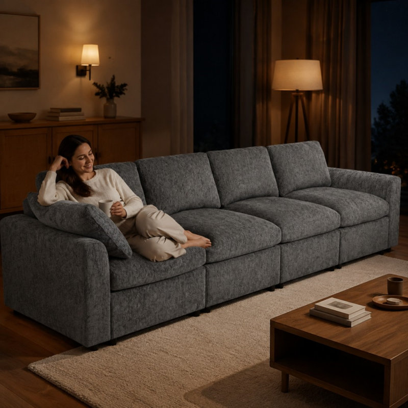 Canapé modulaire modulaire, Gris