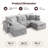 114" Cloud Couch, Oversized Modular Comfy Sofa For Living Room, U Shaped Sectional Couches With Detachable Sofa Cover, Storage Ottoman-294346993