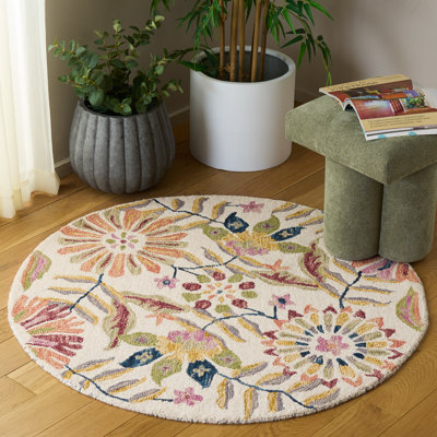 Jardin Hand Tufted Wool;Cotton Floral Indoor Rug