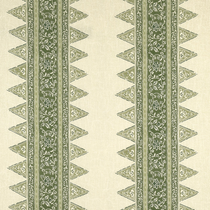Schumacher x Mark D. Sikes Foxglove Indoor/Outdoor Fabric, Leaf Green
