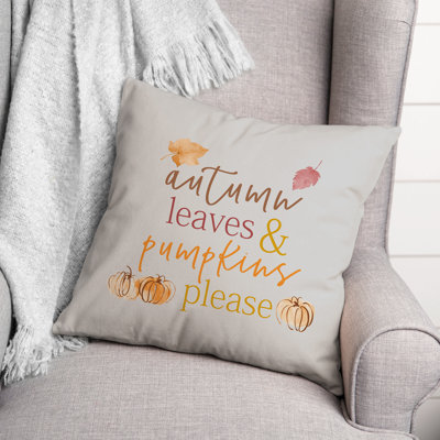  Housse et insert de coussin carré Autumn Leaves