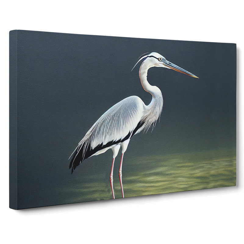 Ingenious Heron Bird - Wrapped Canvas, 40cm H x 60cm W x 3cm D