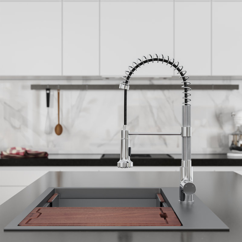Robinet de cuisine à poignée simple Nouvet, Chrome