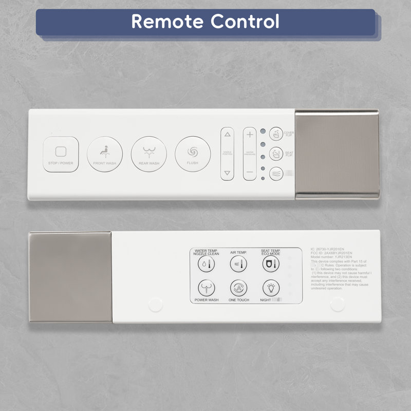Toilette intelligente pour bidet, couvercle et chasse d'eau à ouverture automatique, bidet plus large, séchage à l'air chaud à l'eau chaude, activation du capteur au pied, distance de détection du Radar, modes de lavage, température réglable, mémo