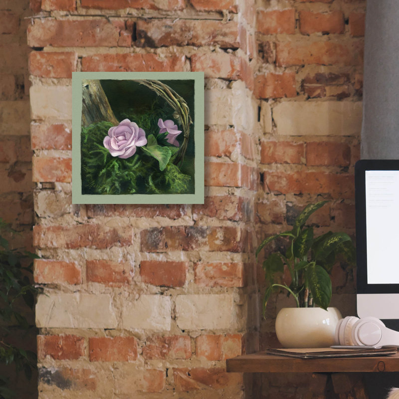 Art mural sur toile Epic Graffiti «Country Rose» par Art and a Little Magic, H 12 po x l 12 po x P 0,75 po
