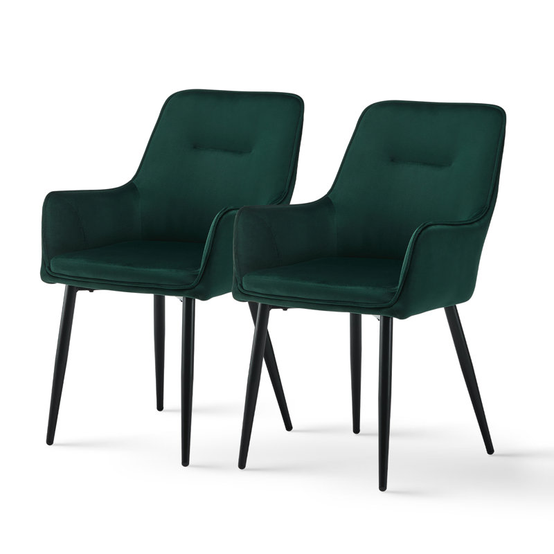 Gelnett 50cm H Velvet Upholstered Armchair, Green
