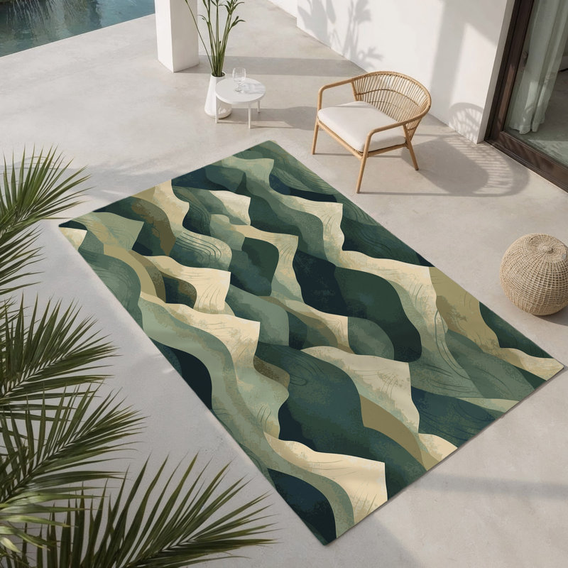 Ethereal Archway Indoor And Outdoor Area Rug, Rectangle 1'6" x 2'6"