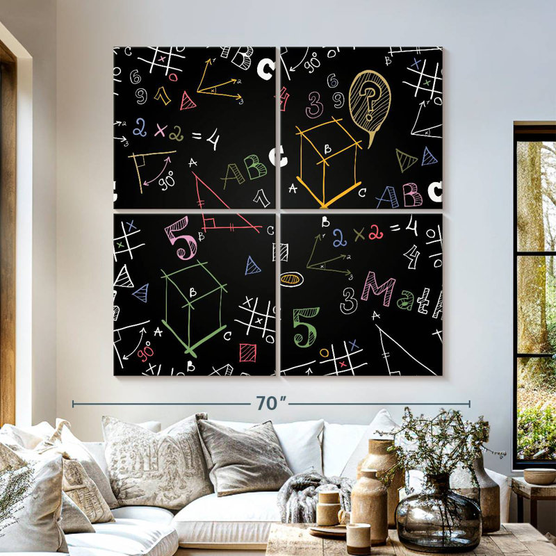 Keiri Math Equation Doodles, 57" H x 57" W