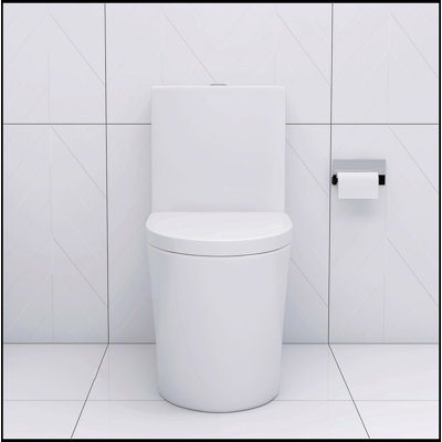 Toilette allongée une pièce - blanc