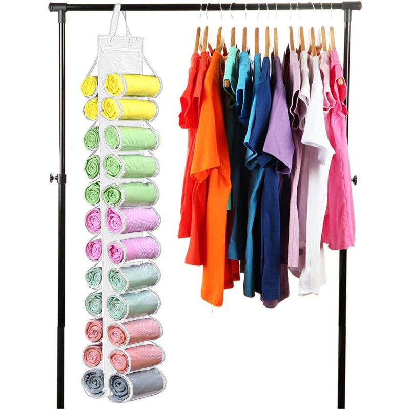 Porte-rouleau pliable pour vêtements, Blanc