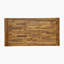 Outdoor Acacia Wood Dining Table, Sandblast Teak Finish and Black