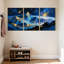 Ensemble de 3 impressions sur toile de paysages montagneux sous les étoiles-1639669105