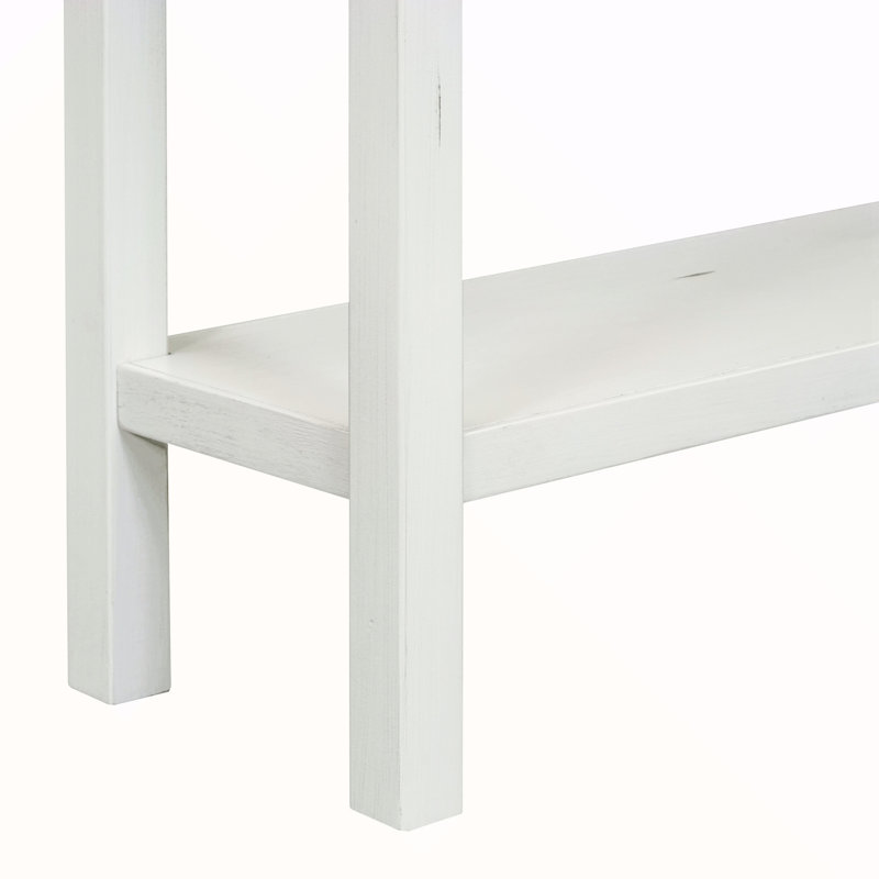 Rustic Entryway Console Table, Antique White